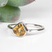 Citrine Ring 6mm Size 6 .925 Silver - InnerVision Crystals
