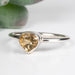 Citrine Ring 6mm Size 8 .925 Silver - InnerVision Crystals