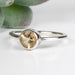 Citrine Ring 6mm Size 8 .925 Silver - InnerVision Crystals