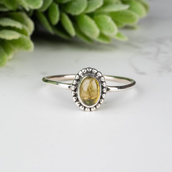 Citrine Ring 6x4mm Size 7.5 - InnerVision Crystals