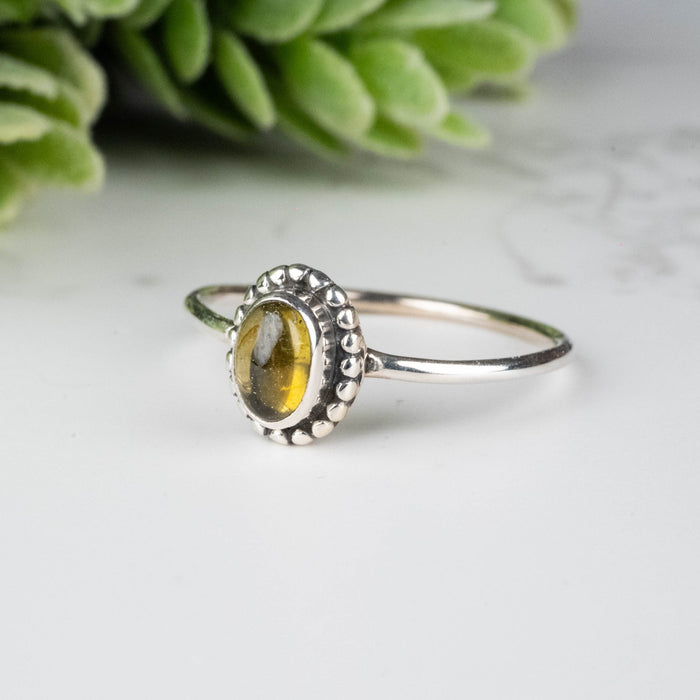 Citrine Ring 6x4mm Size 7.5 - InnerVision Crystals