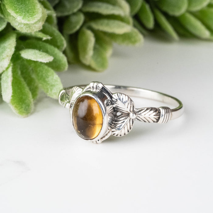 Citrine Ring 7x5mm Size 7.5 - InnerVision Crystals