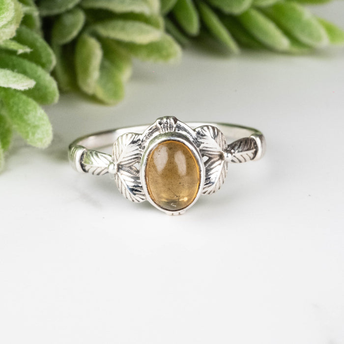 Citrine Ring 7x5mm Size 7.5 - InnerVision Crystals