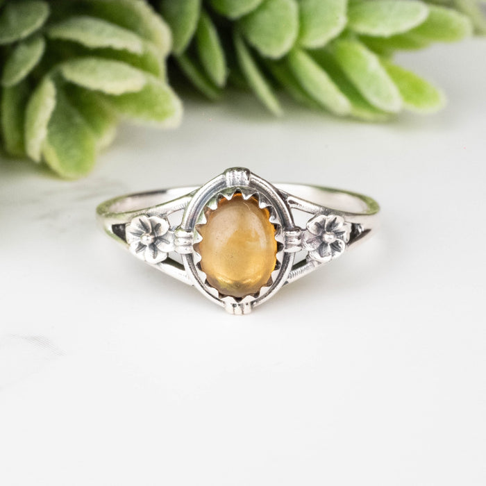 Citrine Ring 7x5mm Size 8 - InnerVision Crystals