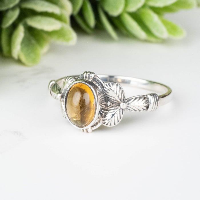 Citrine Ring 7x5mm Size 8 - InnerVision Crystals