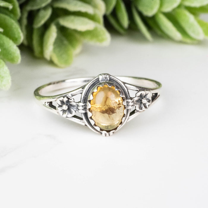 Citrine Ring 7x5mm Size 9 - InnerVision Crystals