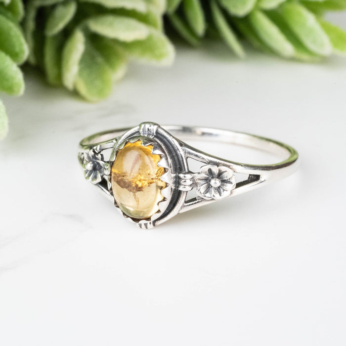 Citrine Ring 7x5mm Size 9 - InnerVision Crystals