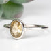 Citrine Ring 7x5mm Size 9 .925 Silver - InnerVision Crystals