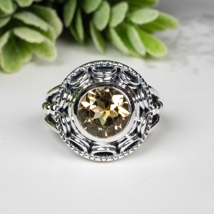 Citrine Ring 8mm Size 6 - InnerVision Crystals