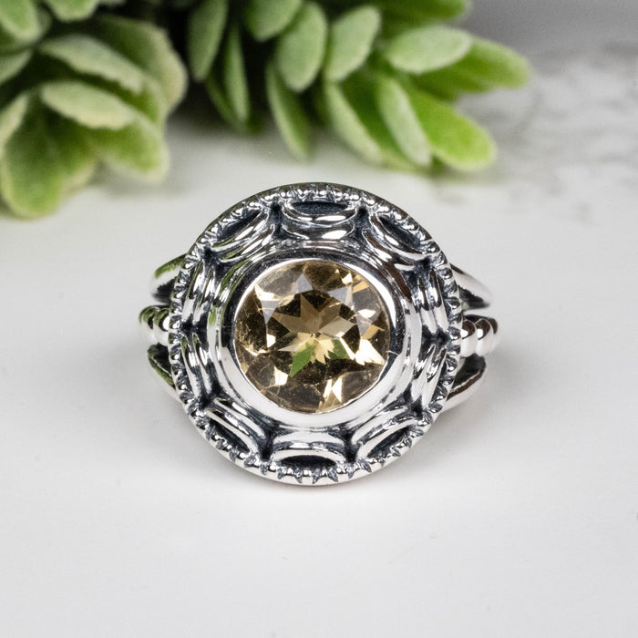 Citrine Ring 8mm Size 6 - InnerVision Crystals