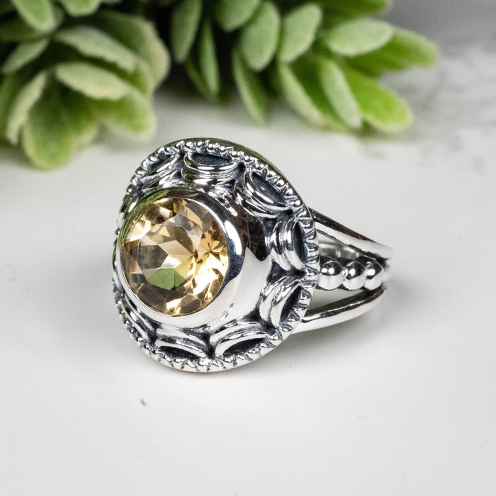 Citrine Ring 8mm Size 6 - InnerVision Crystals