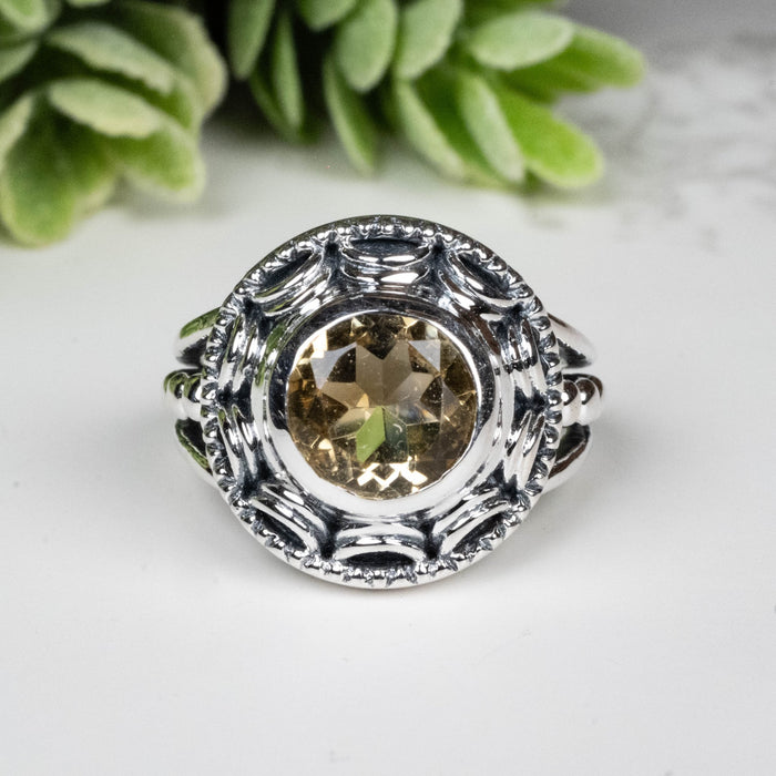 Citrine Ring 8mm Size 6 - InnerVision Crystals