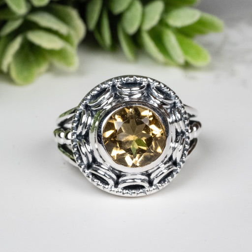 Citrine Ring 8mm Size 7 - InnerVision Crystals