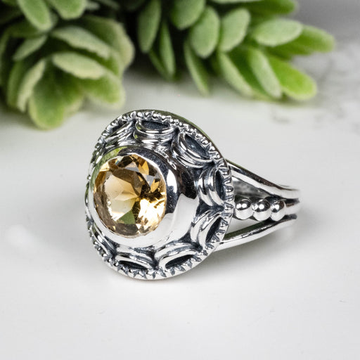 Citrine Ring 8mm Size 8 - InnerVision Crystals