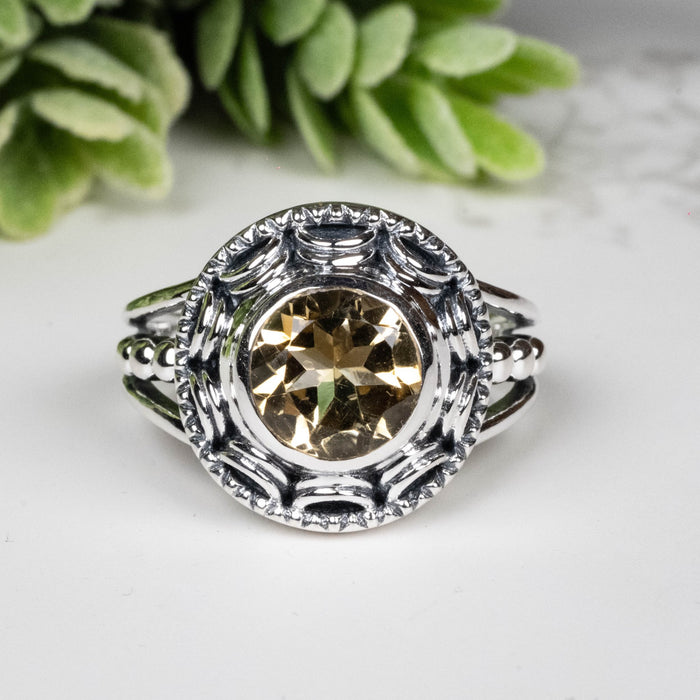 Citrine Ring 8mm Size 9 - InnerVision Crystals