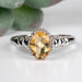 Citrine Ring 8x6mm Size 10 .925 Silver - InnerVision Crystals