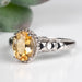 Citrine Ring 8x6mm Size 7 .925 Silver - InnerVision Crystals