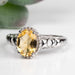 Citrine Ring 8x6mm Size 7 .925 Silver - InnerVision Crystals