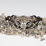NEW Diamond Infinity Band 5 Stone Ring 1/2 CTW - InnerVision Crystals