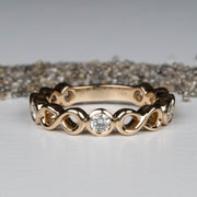 NEW Diamond Infinity Band 5 Stone Ring 1/2 CTW - InnerVision Crystals