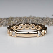 NEW Diamond Infinity Band 5 Stone Ring 1/2 CTW - InnerVision Crystals
