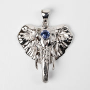 NEW Elephant Head Tanzanite Pendant .925 Silver - InnerVision Crystals