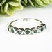 Emerald 3mm 7 stone Ring .925 Silver - InnerVision Crystals