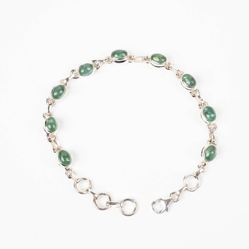 Emerald Bracelet 7x6mm 7" .925 Silver - InnerVision Crystals