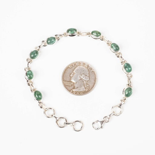Emerald Bracelet 7x6mm 7" .925 Silver - InnerVision Crystals