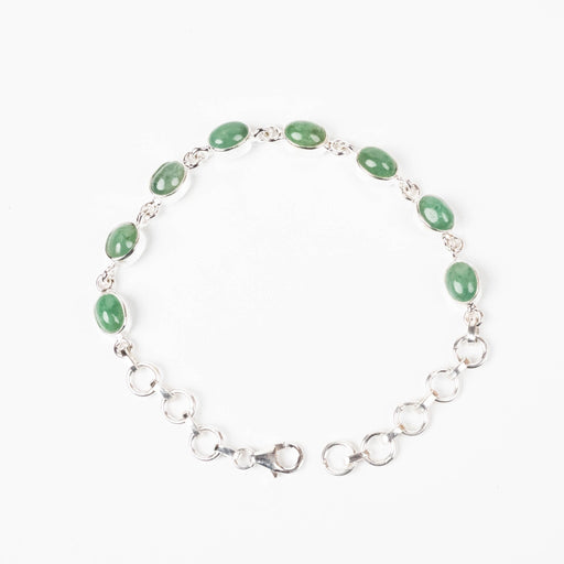 Emerald Bracelet 8x7mm 7" .925 Silver - InnerVision Crystals