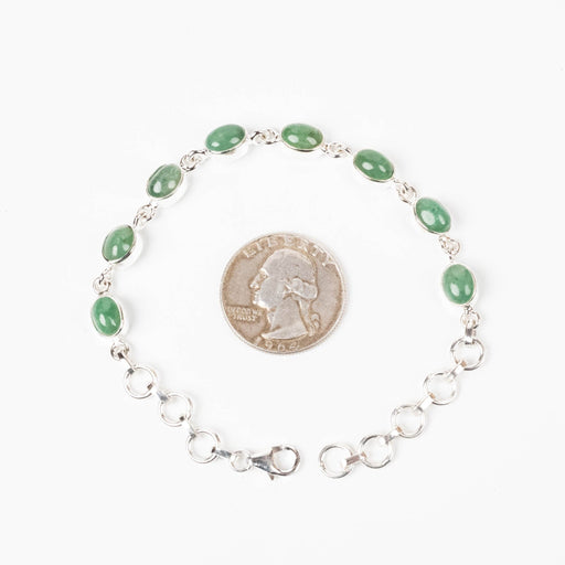 Emerald Bracelet 8x7mm 7" .925 Silver - InnerVision Crystals