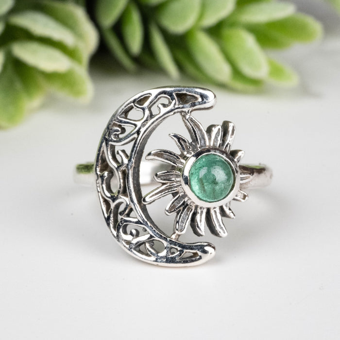 Emerald Ring 4mm Size 5 - InnerVision Crystals