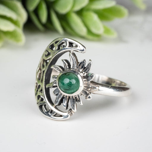 Emerald Ring 4mm Size 6 - InnerVision Crystals
