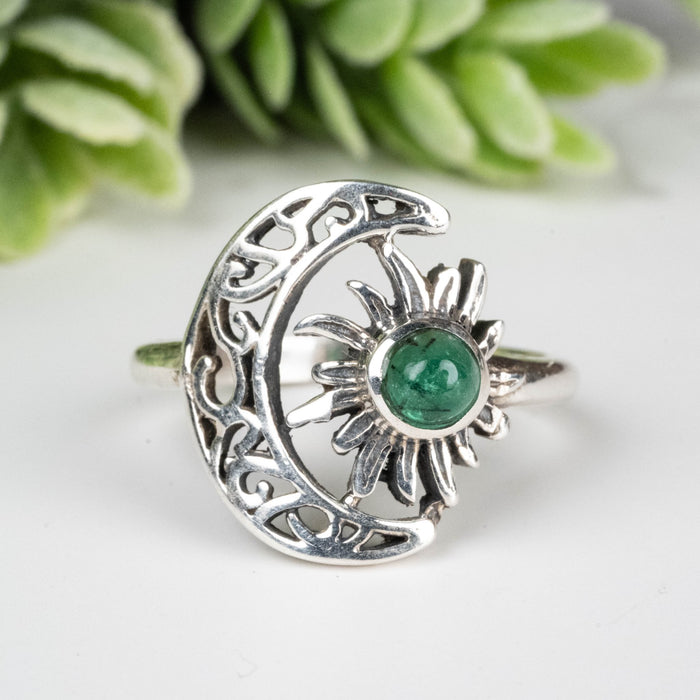Emerald Ring 4mm Size 6 - InnerVision Crystals