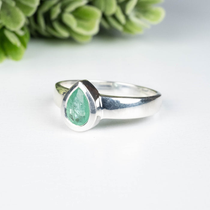 Emerald Ring 7x5mm Size 9 - InnerVision Crystals