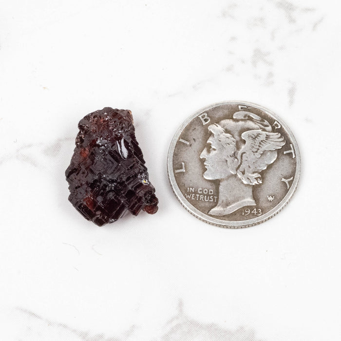 Etched Spessartine Garnet 2.02 g 15x15mm - InnerVision Crystals