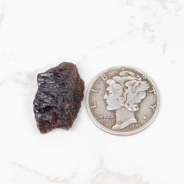 Etched Spessartine Garnet 2.59 g 17x12mm - InnerVision Crystals