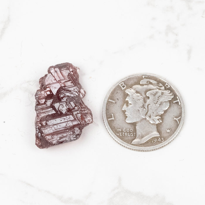 Etched Spessartine Garnet 2.60 g 18x12mm - InnerVision Crystals