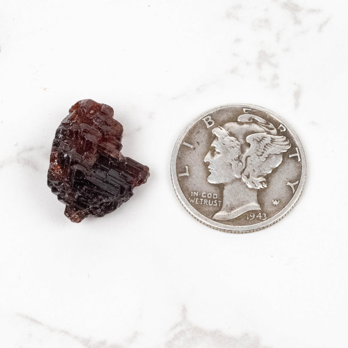 Etched Spessartine Garnet 2.68 g 15x13mm - InnerVision Crystals