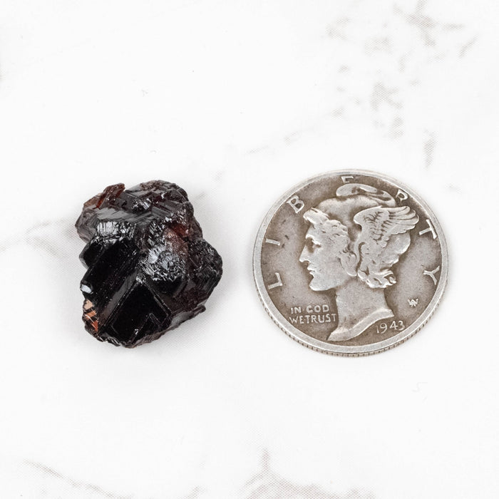 Etched Spessartine Garnet 2.81 g 15x13mm - InnerVision Crystals