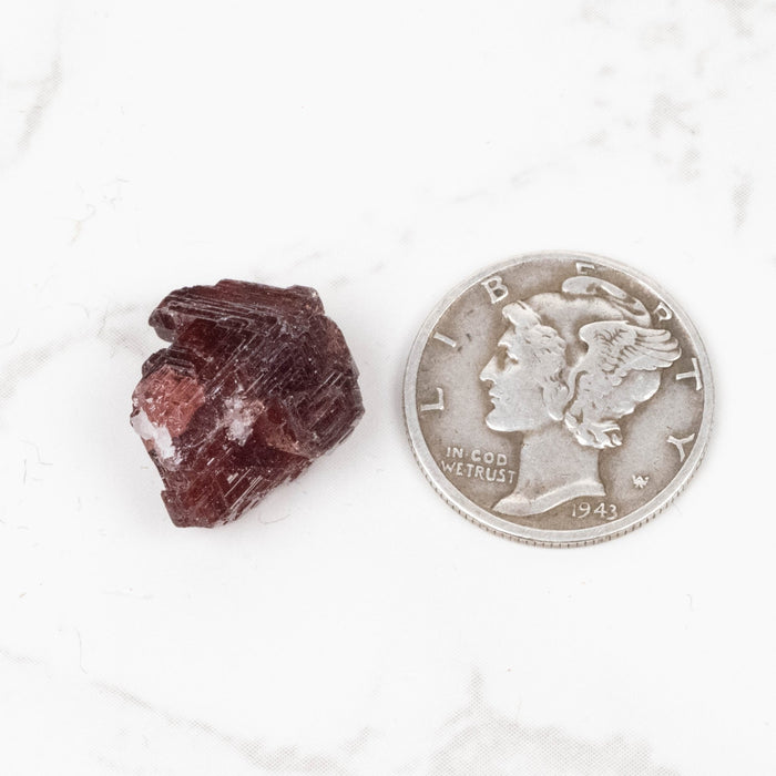 Etched Spessartine Garnet 2.82 g 14x13mm - InnerVision Crystals