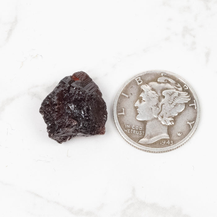 Etched Spessartine Garnet 2.89 g 14x13mm - InnerVision Crystals