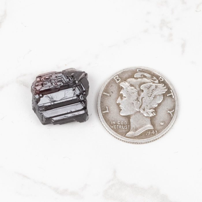 Etched Spessartine Garnet 3.23 g 12x12mm - InnerVision Crystals