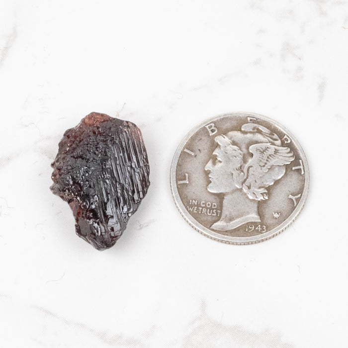 Etched Spessartine Garnet 3.37 g 16x13mm - InnerVision Crystals
