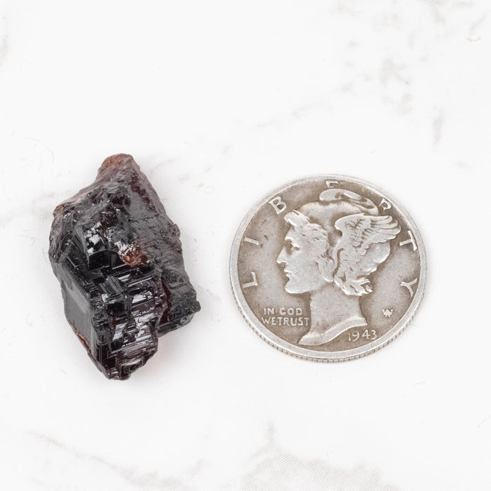 Etched Spessartine Garnet 3.83 g 19x12mm - InnerVision Crystals