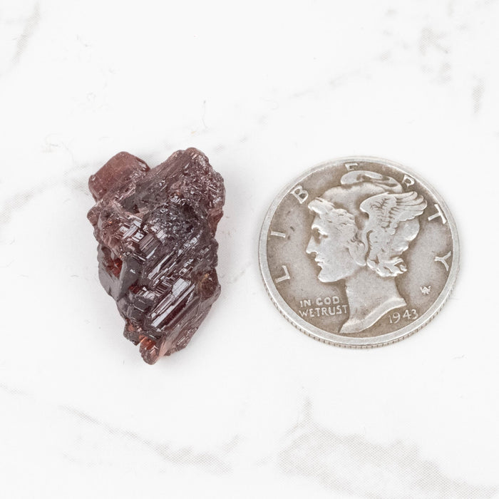 Etched Spessartine Garnet 3.92 g 17x14mm - InnerVision Crystals