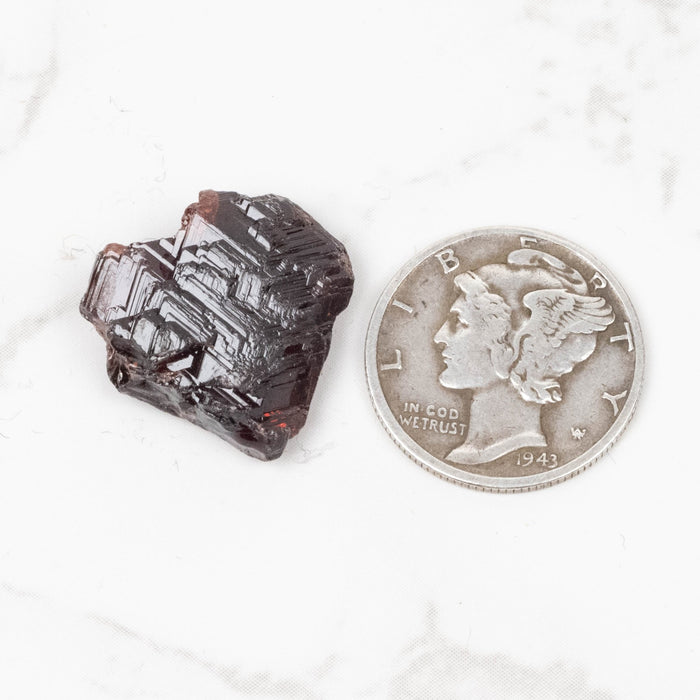 Etched Spessartine Garnet 3.93 g 17x17mm - InnerVision Crystals