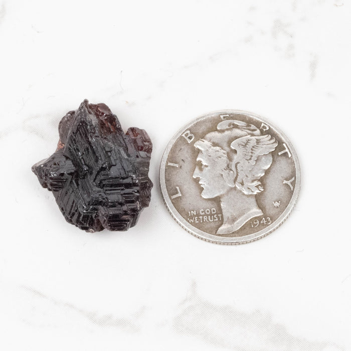 Etched Spessartine Garnet 4.02 g 18x15mm - InnerVision Crystals