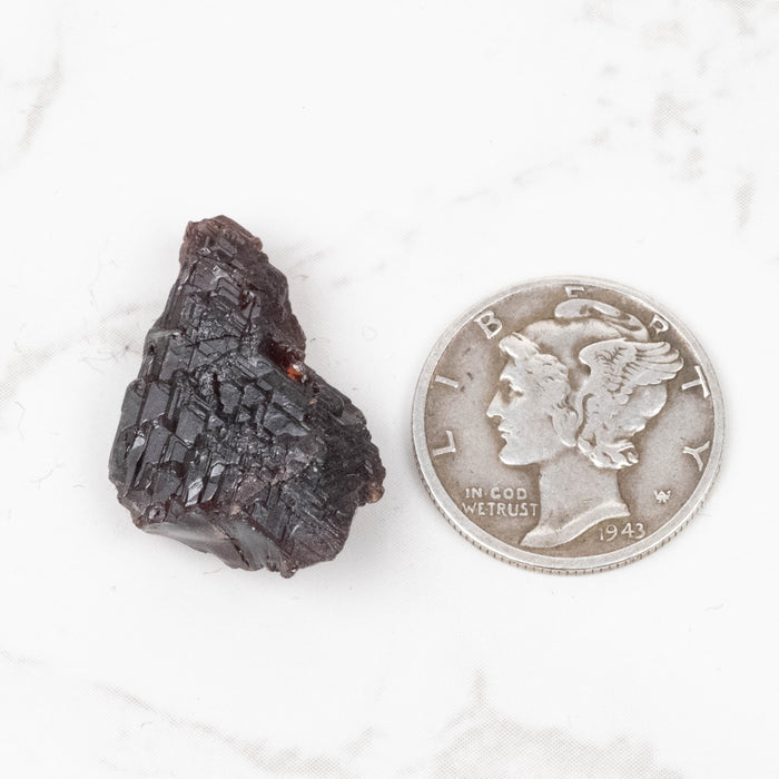 Etched Spessartine Garnet 4.07 g 18x16mm - InnerVision Crystals
