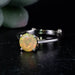 Ethiopian Opal 7mm + White Topaz Ring Size 8 .925 Silver - InnerVision Crystals